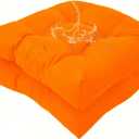 Set of 2 Outdoor Indoor U Shaped Wicker Seat Cushion Decorative Orange Tufted Chair Pads Chair Cushions Set for Patio Garden Home Office Furniture