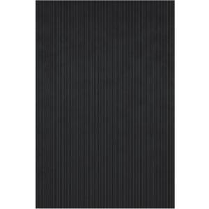 Ottomanson Heavy Duty Rubber Floor Mat Non-Slip, Waterproof, Easy to Clean Utility Rug for Entryway, Kitchen, Garage, or Patio Stain Resistant, Hose Washable 20" x 39", Black