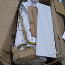 Pamapic 8 Drawers Vanity Desk with Mirror and Lights,Makeup Vanity with Power Outlet, 15 Storage Dresser with Mirror, Adjustable Width, Golden Handles Dressing Table, White