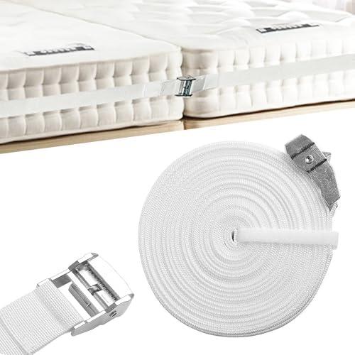 33-Foot Long Twin Bed Connector, 2 Inch Wider Mattress Straps Hold Split King,Mattress Splicer, Adjustable Heavy Duty Metal Buckle, Extra Wide Rugged and Durable Without Warping Harmless to Mattress