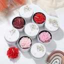 Threlaco 12 Pcs Flower Candles Scented Bridesmaid Gift Set Soy Wax Aromatherapy Candles Bulk for Wedding Bridal Shower Home Guests Women Valentines Mothers Day Anniversaries Favor(Red Gradient)