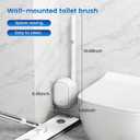 JUDRDO Disposable Toilet Brush,Toilet Bowl Cleaner,Wall Mounted Toilet Bowl Brush with 36 Refills for Deep Toilet Cleaning,Toilet Brush and Holder Set for Hygienic Bathroom Maintenance