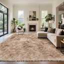 yongyangjuxin Fluffy Rug Shag Area Rug, Mottling Beige 10x14 Area Rugs for Bedroom, Super Soft Shag Rugs for Living Room Bedroom Kids Room Home Decor, Upgrade Anti-Skid Rectangular Fuzzy Rug