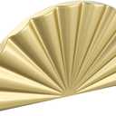 goldenwarm 6 Pack Gold Cabinet Handles Drawer Edge Pulls 2-1/2 in Hole Center Hardware Handle and Pull for Half Moon Dresser Drawers