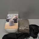 JefDiee Inflatable Foot Rest Pillow, Kids Airplane Bed, Adjustable 3 Layers Height Leg Rest Pillow, Airplane Travel Essentials Great for Office, Home, Trains, Cars (Grey)