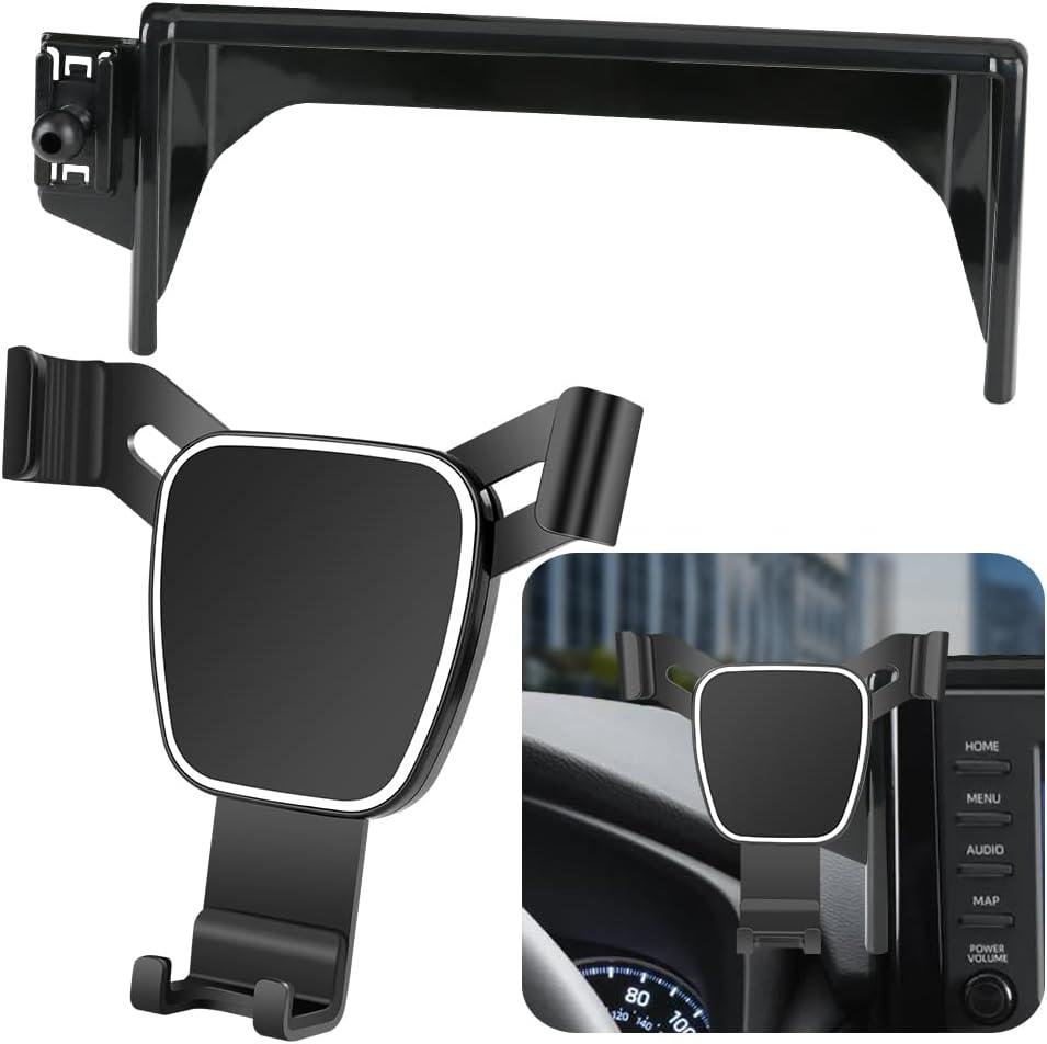 Musttrue Car Phone Holder for 2019-2025 Toyota RAV4 LX XLE, Hybrid LE SE Woodland, Prime SE Auto Accessories Navigation Bracket Interior Decoration Mobile Cell Mount Case