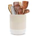 RedCall Kitchen Utensils Holder Large,Ceramic Utensil Organizer for Countertop,Morden Utensil Crock for Spoon Spatula,Home Kitchen Decor (Light Coffee)