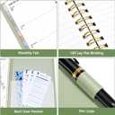 2 x SUNEE 2026 Planner, Weekly and Monthly Calendar Planner 9"x11.2"- 12 Month (January 2026 - December 2026), Vegan Leather Cover, Pocket, Bookmark, Notes, Monthly Tab, Sage Green