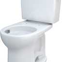 2 x TOTO Drake Two-Piece Round 1.28 GPF Universal Height TORNADO FLUSH Toilet with CEFIONTECT, Cotton White - CST775CEFRG#01