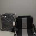 GREEN PARTY Stadium Seat for Bleachers Portable Outdoor Floor Folding Stadium Chair with Armrest, Back Support, Cup Holder, Mesh Bag and Hide Hooks (Black Grey 2)