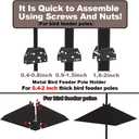 Metal Squirrel Baffle for 4x4 Post, 21 Inches Wide,Adjustable Opening Size for Minimum 0.4 Inch Bird Feeders Pole, Squirrel Baffle for Bird Feeders Without Removing Shepherd's Hooks. 1Pack.