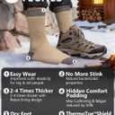 Alpaca Wool Unisex Winter Heavyweight Crew Socks Hiking Boot Warm Thick Thermal Cushioned Moisture Wicking (L)