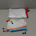 Smarpau 17pcs Mesh Zipper Pouch, 8 Sizes Plastic Zipper Pouches for Organizing, 8 Colors Waterproof Plastic Document Bags for Board Game Storage, Travel, Office Supplies