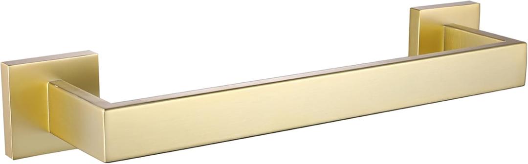 12-Inche Towel Bars for Bathroom Wall Mounted 30CM Brushed Gold Kitchen Towel Ring Total-14 Stainless Steel Square Towel Rails for Bathroom Hand Towel Holder Towel Hanger, A8804BG-3P1