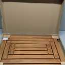 Asta SpaTeak Select Preston Bathroom Floor Mat, Solid Teak Shower, Spa, Door Mat, Indoor Outdoor Floor Mat (24"x16"), RS-23