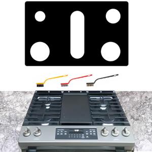 Stove Cover For GE JGSS86SPSS JGS760SP1SS JGS760SP4SS JGSS66SELSS JGSS66FELDS 30 Inch Gas Range Upgraded 0.48MM Thickness Reusable Burner Guard For For GE Gas Stove Top Protector Liner