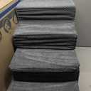 DUMOS Dog Stairs for Large Dogs, 4-Step Pet Steps with High-Density Foam, Indoor Non-Slip Pet Ramp for Puppy and Older Dogs Cats, Dog Bed Stairs for Couch and Sofa - Grey, 18"