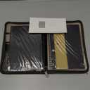 Krozur A5 YKK Zipper Notebook Journal Planner Sketchbook Cover for 5.5 x 8.25 Moleskine Cahier 5 x 8 legal note pads A5 LEUCHTTURM, Pen Loop, Water Resistant Cover, Classy Waxed Canvas, Olive