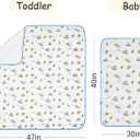 ZPECC Muslin Toddler Blanket Thicker, 47x47 Organic Cotton Kids Quilt Hypoallergenic for Baby Essentials Crib Stroller Daycare Cot, Spaceship