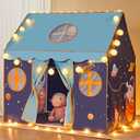 TTLOJ Gift for Christmas Outer Space Style Play Tents for Boys Girls, Large Playhouse Castle Toy for Toddler Play House, Teepee Tent Indoor Outdoor (Ball Lights NOT Included