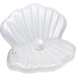 Zcaukya Inflatable Seashell Pool Float, Giant Clam Air-Filled Toys with Pearl Ball for Kids Birthday Party Swimming Pool Summer Beach Party Mermaid Ocean Theme Party Decor