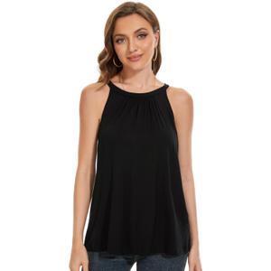 Camisoles for Women with Built in Bra Adjustable Strap Tank Tops Cami Sleeveless Summer Tops for Workout Sleeping Traveling (Black, S)