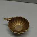 NIKKY HOME Antique Trinket Bowl Dish, Vintage Golden Metal Jewelry Tray with Bird, Ring Holder Classy Birthday Gifts