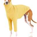 Dog Fleece Sweater Turtleneck Long Sleeve Pullover Sweatshirt Warm Puppy Clothes for Small Medium Dogs (Large, Yellow)
