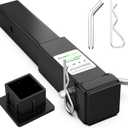 GrdnCare Heavy-Duty 10" Trailer Hitch Extender for 2-Inch Receiver, Alloy Steel Trailer Hitch Extension Support 3,500 GTW/350 Tongue Weight | Pin, Clip & Cover Included| Rust- Resistant & Anti-Rattle