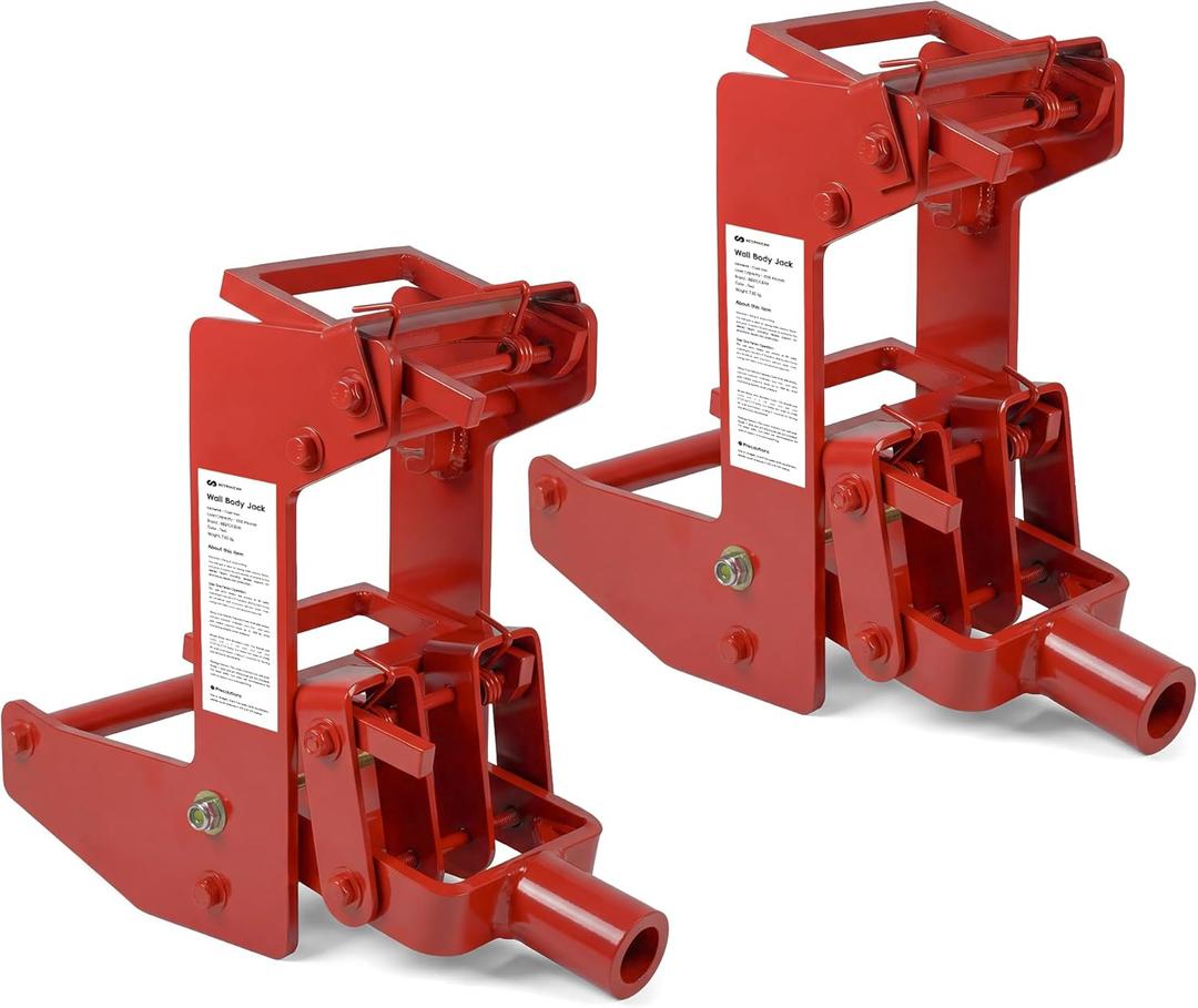 2 Pcs Wall Jack, Wall Jacks for Framing, Use with 1-1/2 X 3-1/2 inch Fir Poles or 1 inch OD Steel Pipe, Portable Jack use for Framework Construction and Raising Wall Beams,Load Capacity is 1,000 lbs