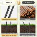 Besitu Rebar Stakes 36 inches 16-Pack Concrete Form Stakes Straight 3/8" Diameter Rebar Ground Metal Stakes for Landscaping, Securing Fence, Garden Plants Support, Survey Markers and Securing Trees