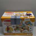 Melissa & Doug Wooden Shape Sorting Grocery Cart - Toddler Toys with 12 Blocks, Puzzle Board and Coffee Cup for Pretend Play and Montessori Toys - FSC Certified