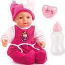 Bayer: Multi-Function Baby Doll - 18" 46cm - Realistic Sounds & Movements - Soft Body & Sleeping Eyes