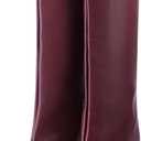 Women's Knee High Suede Boots for Women Wide Calf Square Toe Stiletto Heels Tall Boots Pull On High Heel Long Booties (9.5)