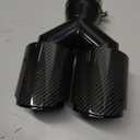 Carbon Fiber Exhaust Tips 2.5" Inlet to Dual 3.5" Outlet Tailpipe Fit for 61-63 mm Exhaust Pipe
