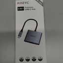 USB C to Dual HDMI Adapter 4K@30Hz, KOZYC USB C Hub Multiport Adapter with 2xHDMI, USB 3.0, 100W PD, Support USB C to HDMI Splitter Extended Display for MacBook Pro (MST is not Supported on MacOS)