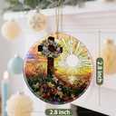 Christ Cross Ornament, Religious Christmas Ornaments, Christmas Tree Ornaments, Christian Holiday Decor | Gifts for Christian, Gifts for Religious Women