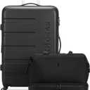 SwissGear 7366 Hardside Expandable Luggage with Spinner Wheels, Black, 2-Piece Set (Weekender/27)
