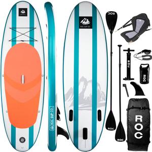 Roc Inflatable Stand Up Paddle Boards with Premium SUP Paddle Board Accessories, Wide Stable Design, Non-Slip Comfort Deck for Youth & Adults