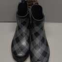 Rain Boots, Black&Gray, Size 9