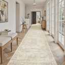 Soalmost Hallway Runner Rug 3x18 - Kitchen Rugs 18ft Washable Entryway Rug Vintage Kitchen Runners Non Slip Farmhouse Indoor Carpet Runner for Living Room Bedroom, Beige