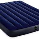 Intex 64758E Dura-Beam Standard Downy Air Mattress: Fiber-Tech, Full Size, 10in Bed Height, 600lb Weight Capacity, Pump Sold Separately