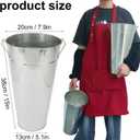 2 Pcs 15 Inch High Galvanized Metal Vase, French Flower Bucket Vases, Galvanized Vase for Any Farmhouse, Modern, or Traditional Setting.