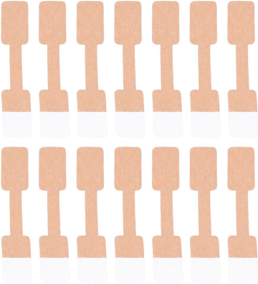 SUPVOX Kraft Paper Labels 300Pcs Blank Adhesive Jewelry Price Tags for Rings Bracelets Necklaces DIY Crafts and Display