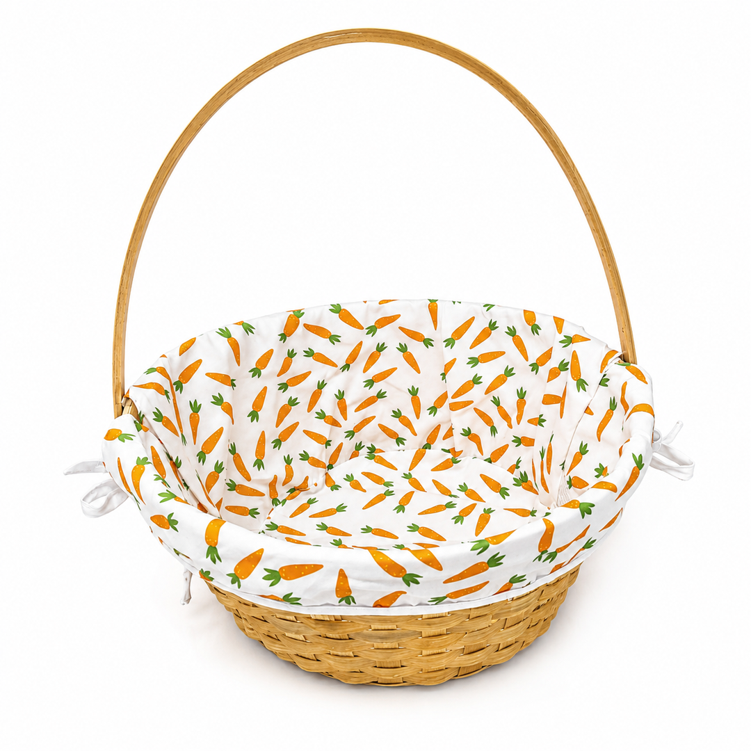 EASTER BAMBOO BASKET CARROT 12IN