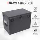 Peastorm Lockable Car/RV/Marine Battery Box, Adjustable Steel Battery Relocation Kit for Trailer, Boat, Trolling Motor, Kayak (Group 24-31 Black)