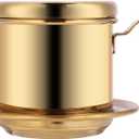 Vietnamese Coffee Drip Filter Maker, Coffee Drip Filter Maker Pot, Stainless Steel Coffee Filter, Vietnamese Coffee Filter Press Coffee Maker, Vietnamese Coffee Maker (Gold)
