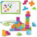 Learning Resources STEM Explorers Brainometry - 3d Puzzle, Brain Games, Brainteaser, Building Logic Toys, Gifts For Boys and Girls, Fine Motor Skills , Pattern Blocks, Math Manipulatives