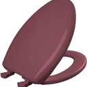 Bemis Classic Colors Slow Close Toilet Seat, Easy Clean Hinges and Durable Plastic Seat, Made in USA, Elongated, Raspberry