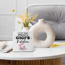 Gigi Gifts Wooden Box Sign, Best Grandma Mother's Day Birthday Gifts from Grandkids, Everything Is Better in Gigi's Kitchen Wood Block Plaque for Kitchen Counter Shelf Tabletop Decor 5x5 Inch